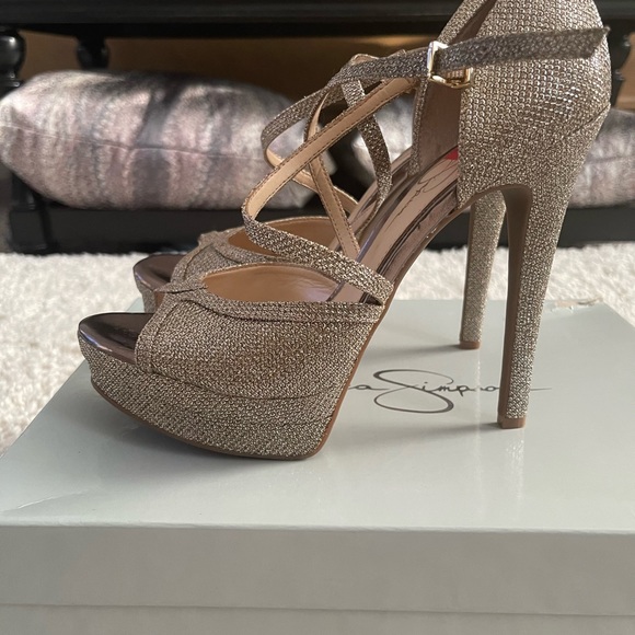Jessica Simpson sparkling mesh champagne gold - Picture 9 of 10